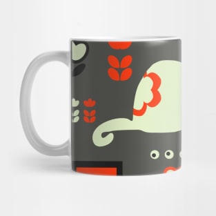 Winter decor with cat Mug